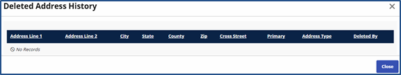 Deleted Patient Address History